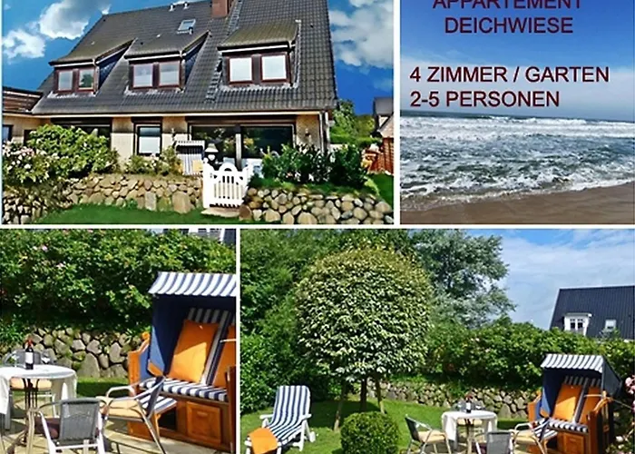 4-Zimmer-Ferienwohnung Deichwiese -Westerland-Sylt - Garten - Terrasse - 3 Schlafzimmer - 2 - 5 Pers